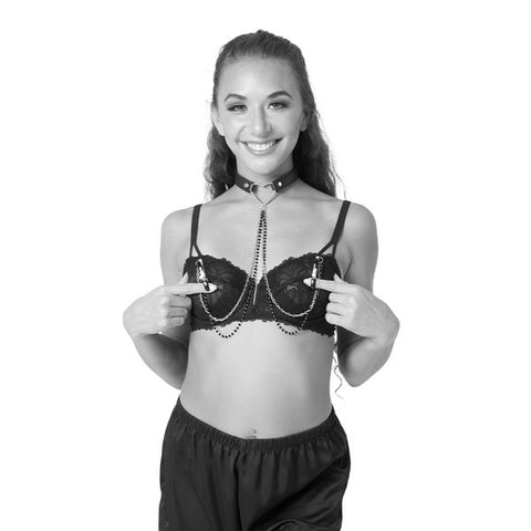 Amor Collar with Nipple Jewelry