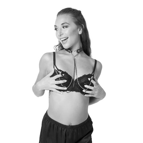 Amor Collar with Nipple Jewelry