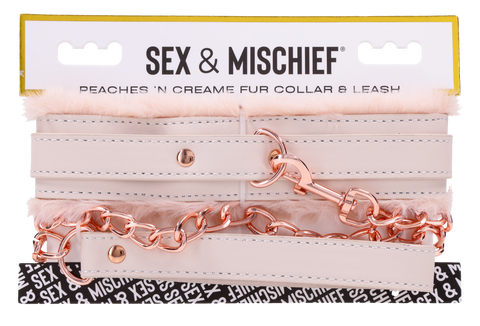 Peaches ‘n CreaMe Fur Collar & Leash