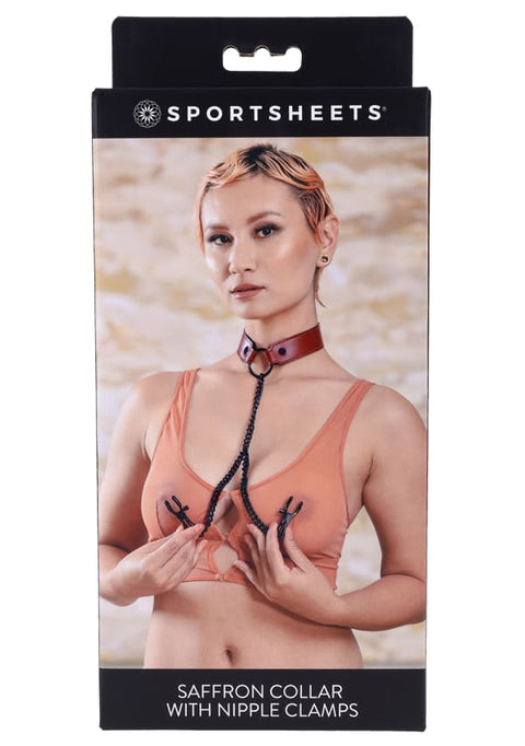 Saffron Collar with Nipple Clamps
