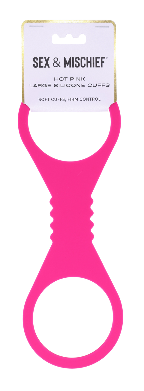 Hot Pink Large Silicone Cuffs