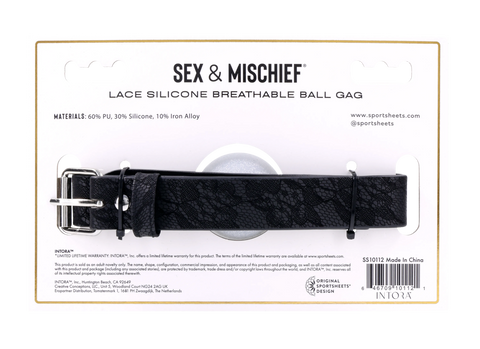 Lace Silicone Breathable Ball Gag