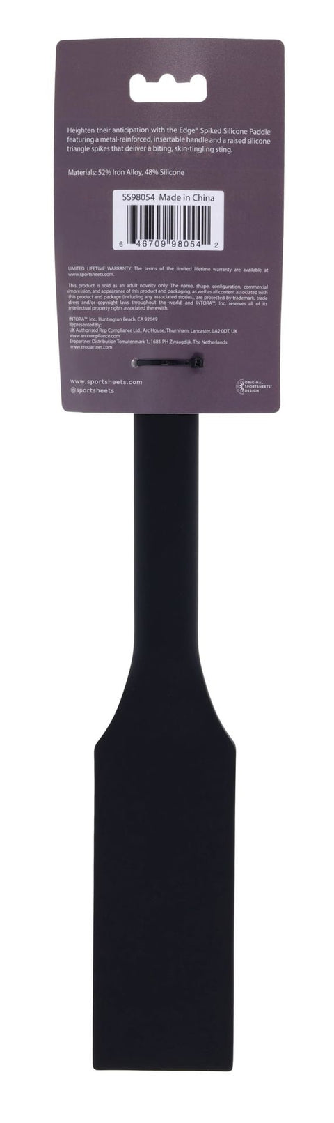Edge Spiked Silicone Paddle w/ Insertable Handle