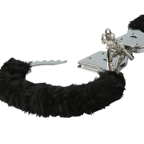 Black Furry Handcuffs