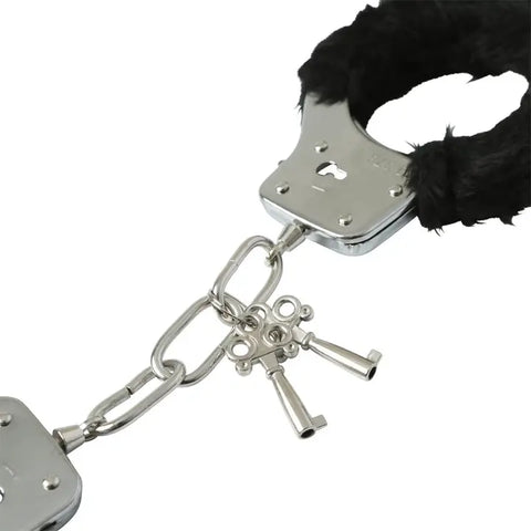 Black Furry Handcuffs