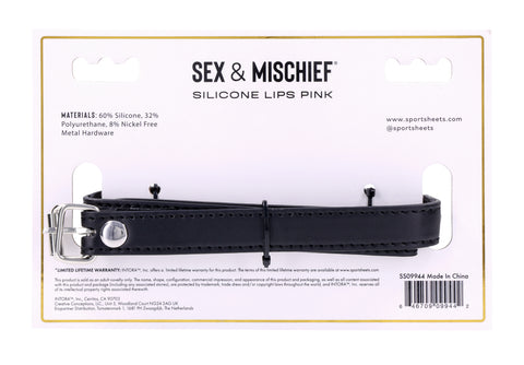 Pink Silicone Lips Gag