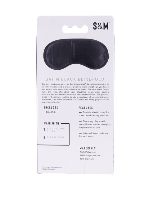 Black Satin Blindfold