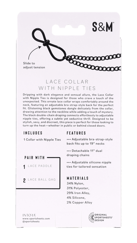 Lace Collar with Nipple Ties