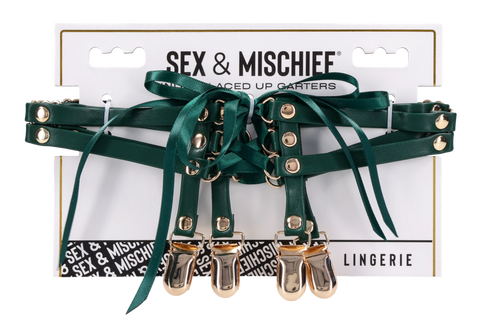 Indica Laced Up Garters Sportsheets Indica Laced Up Garters Sportsheets